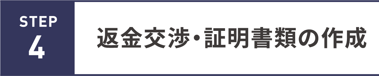 返金交渉・証明書類の作成